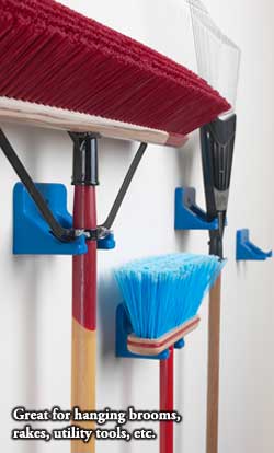 EZ-Rack: Great for hanging brooms, rakes, utility tools, etc.